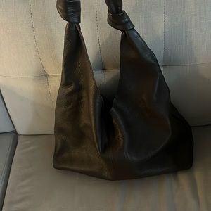 Large slouchy Brown Leather Hobo Purse